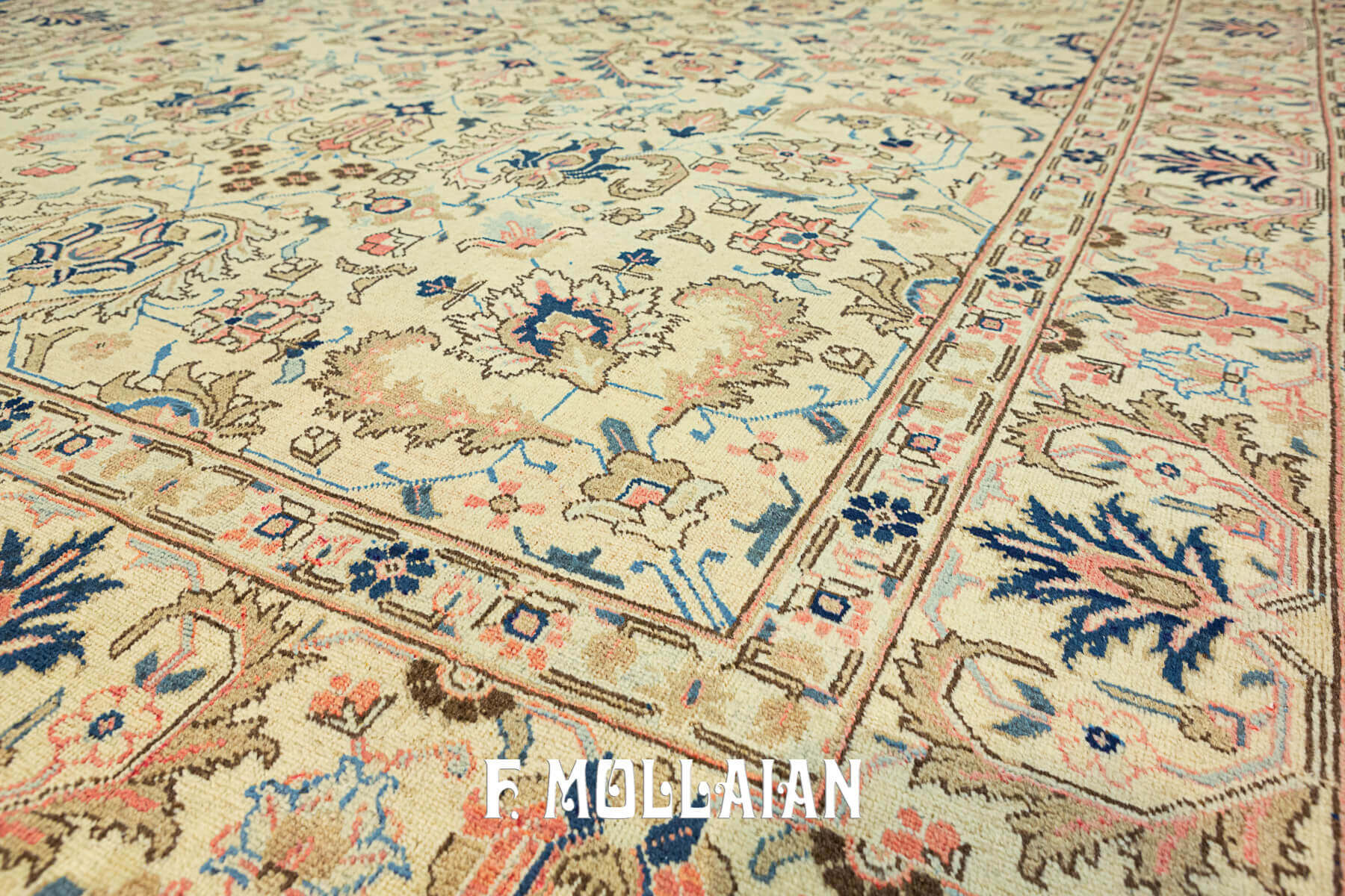 Hand-Knotted Antique Persian Tabriz Khoy Carpet n°:54628707